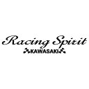 Racing Spirit KAWASAKI カワサキ ドレスアップ 車 バイク ステッカー 3M社製 強粘着 レーシング スポーツ カー メーカー ステッカー 枠サイズ：12cm×54cm 転写式 デカール カッティング ステッカー