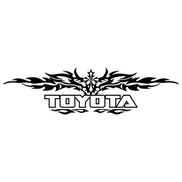 TOYOTA トヨタ ステッカー 十字架 車 ステッカー DIY ドレスアップ カー用品 外装 ロゴ エンブレム 枠サイズ：8cm×29cm かっこいい カー ステッカー リアガラス