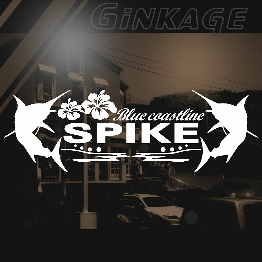 HONDA ホンダ スパイク ステッカー オリジナル エンブレム 車名が選べる オーダーメイド 名前 店名 文字入れ！ リアガラス用 ハワイアン カー ステッカー 3サイズから選択