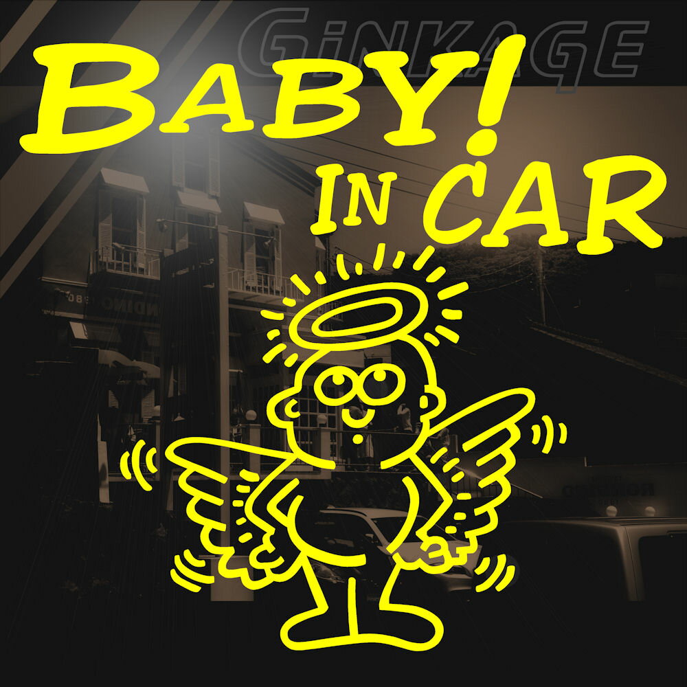樂天商城 - 赤ちゃんが乗ってます ステッカー baby in car サイズ：18cm×19cm カッティング ベビーインカー ステッカー 車 おしゃれ キースヘリング キャラクター