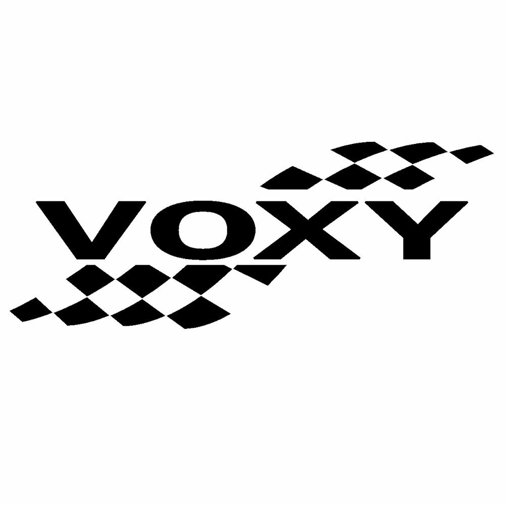 TOYOTA トヨタ ヴォクシー メーカー ロゴ 名入れ かっこいい 3M 外装 高耐光 カッティングシート ステッカー スポーツ ドレスアップ パーツ アクセサリー 枠サイズ：8cm×20cm ： 右側用 ※ 転写式 デカール タイプ ステッカー