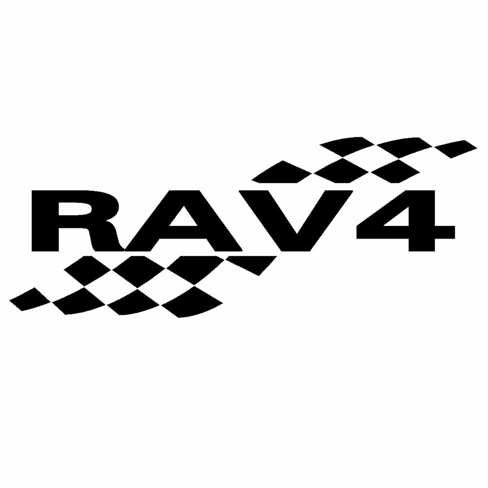 TOYOTA トヨタ RAV4 メーカー ロゴ 名入れ かっこいい 3M 外装 高耐光 カッティングシート ステッカー スポーツ ドレスアップ パーツ アクセサリー 枠サイズ：8cm×20cm ： 右側用 ※ 転写式 デカール タイプ ステッカー