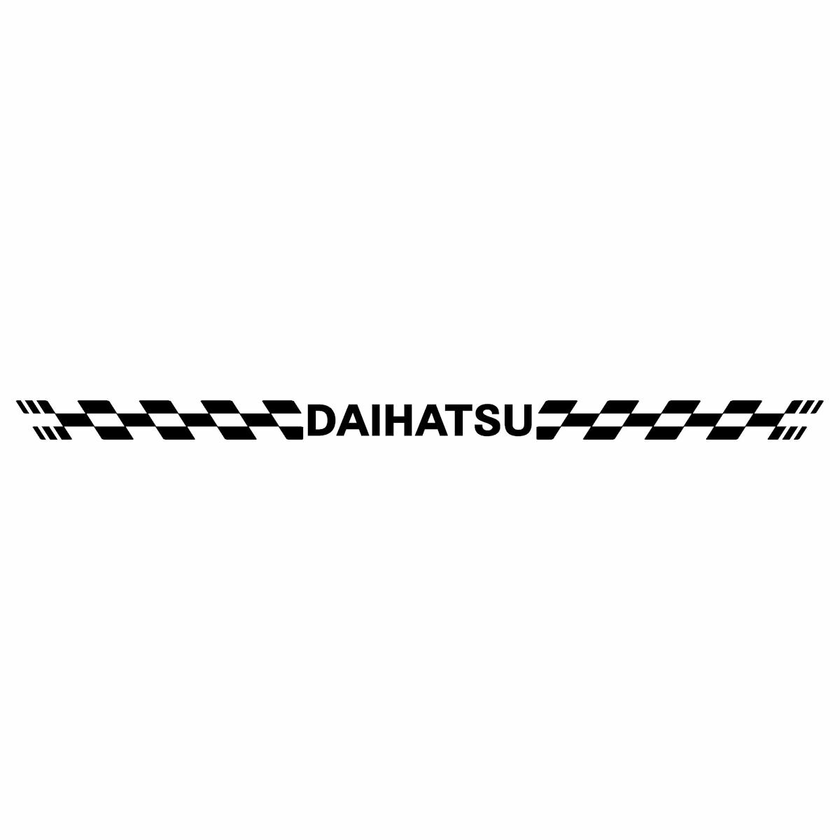 ステッカー ダイハツ DAIHATU 車 レーシング スポーツ チェッカー エンブレム 枠サイズ：5cm × 83cm （..