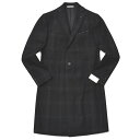 【SALE40】De Petrillo(デ ペトリロ)ウールナイロンコットンフランネルウインドーペーンチェスターフィールドコート CAPPOTTO/SPINELLI 202/510 14172001082