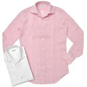 【SALE40】Finamore(フィナモレ)CAPRIカプリ/ELBAエルバ リネンソリッドイタリアンカラーシャツ 010608 11081200039