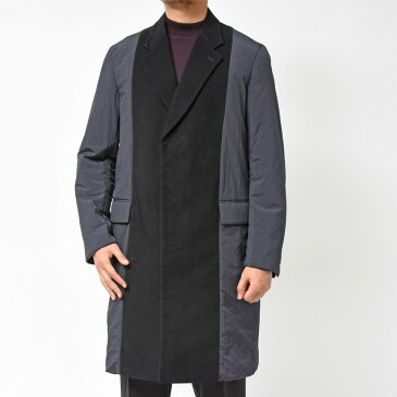 【SALE40】MAISON FLANEUR(メゾン フラネール)ナイロン×コットンベルベットバイカラーチェスターフィールドコート 19WMUC0300/TP113 14192400043