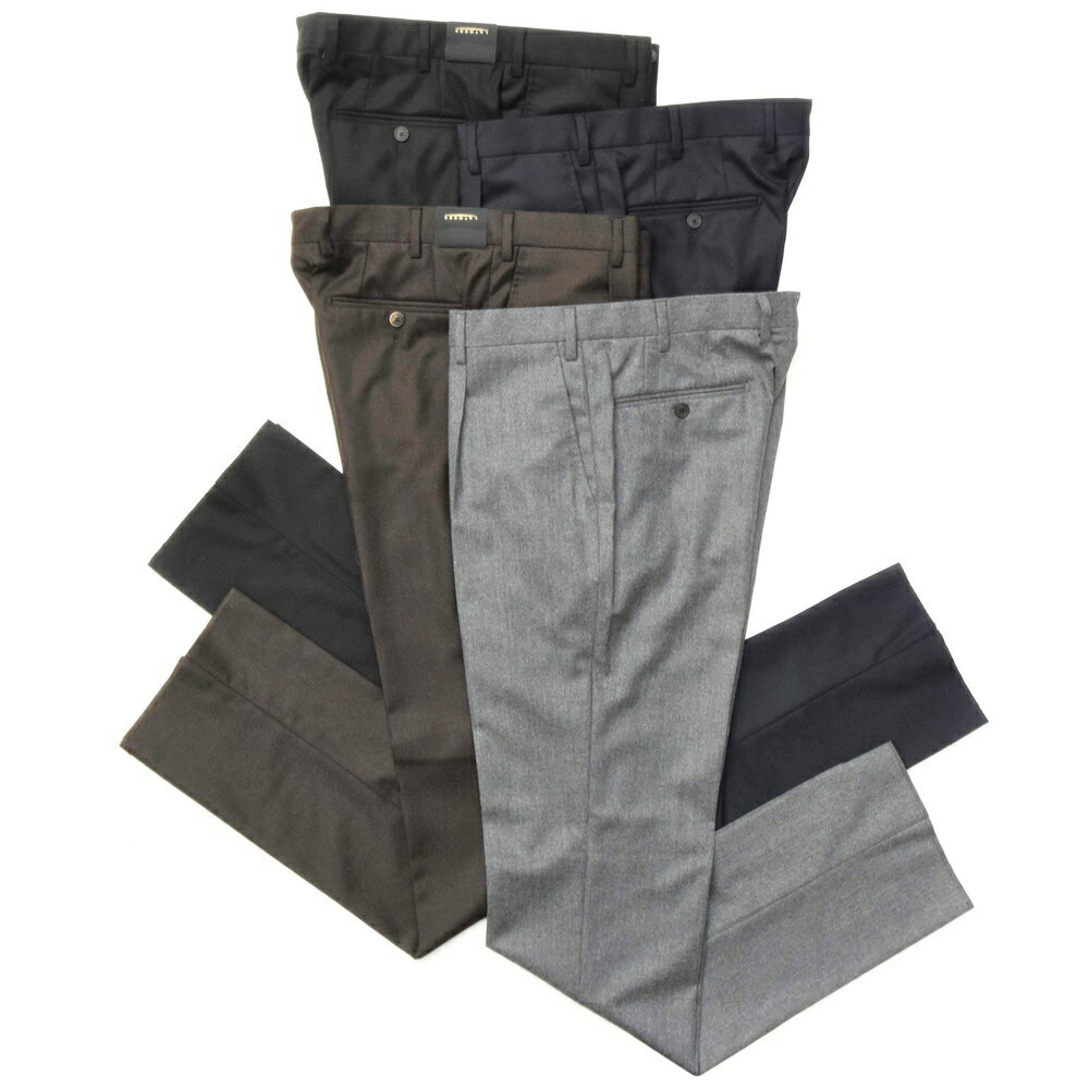 【SALE40】LATORRE（ラトーレ）VITALE BARBERIS CANONICOヴィターレ バルベリス カノニコ ウールサキソニーソリッド1プリーツテーパードパンツ PBR1/U81142/21559 13006001052