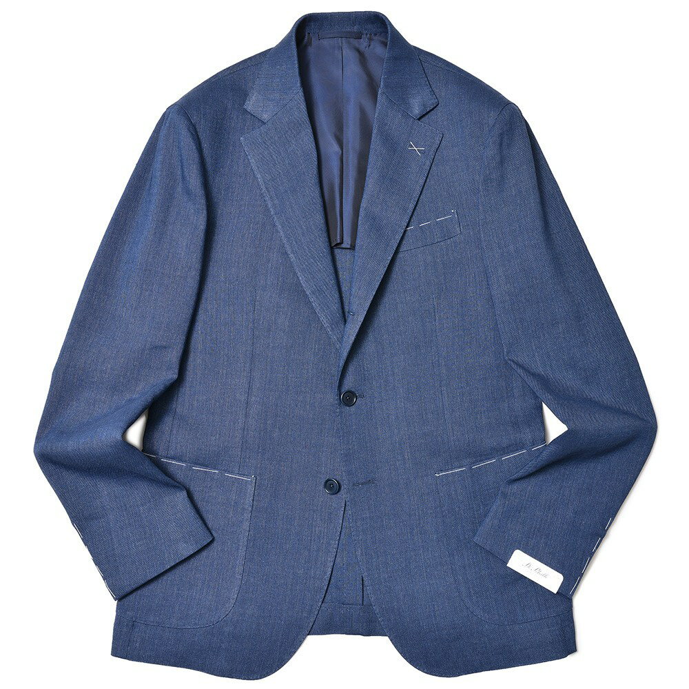 極美品】De Petrillo スーツ 46 ウールデニム 本切羽 アンコン