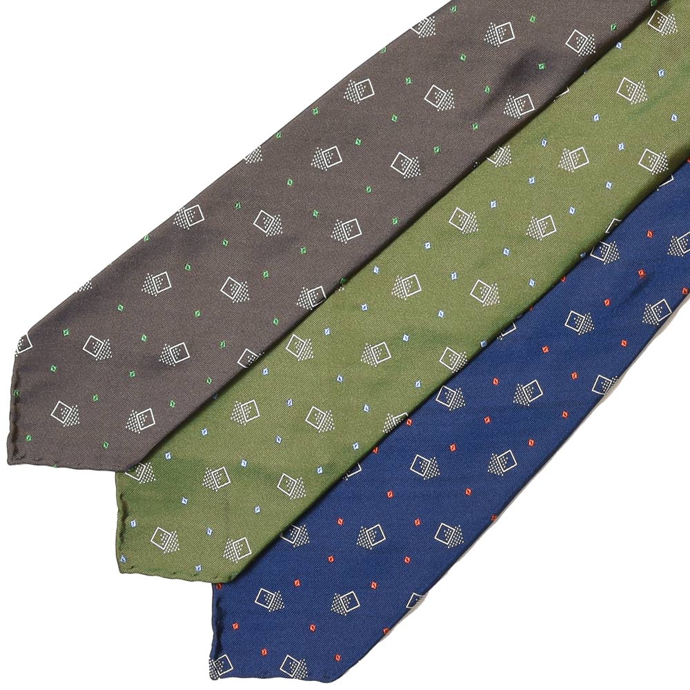 TIE YOUR TIE（タイ ユア タイ）シルク小紋スクエア×ドットセッテピエゲタイ 66876 18235201179