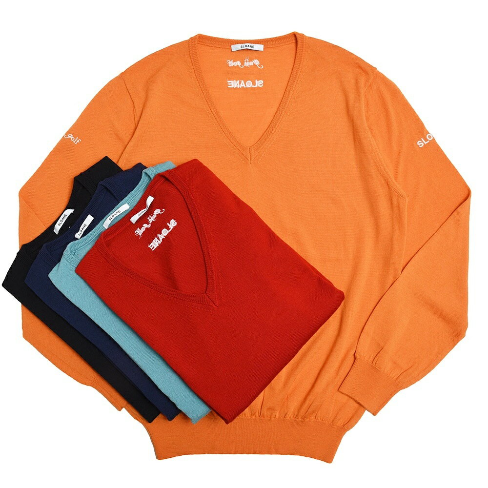 V-Neck - SLOANE（スローン）guji golf別注ハイゲージウォッシャブルウールVネックニット SL8W610 16032600210
