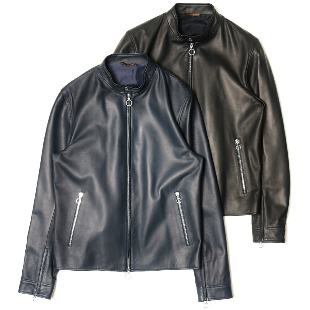 SERAPHIN(セラファン)BIKER ANDYバイカーアンディ ラムレザースタンドカラーシングルライダース 14241001025