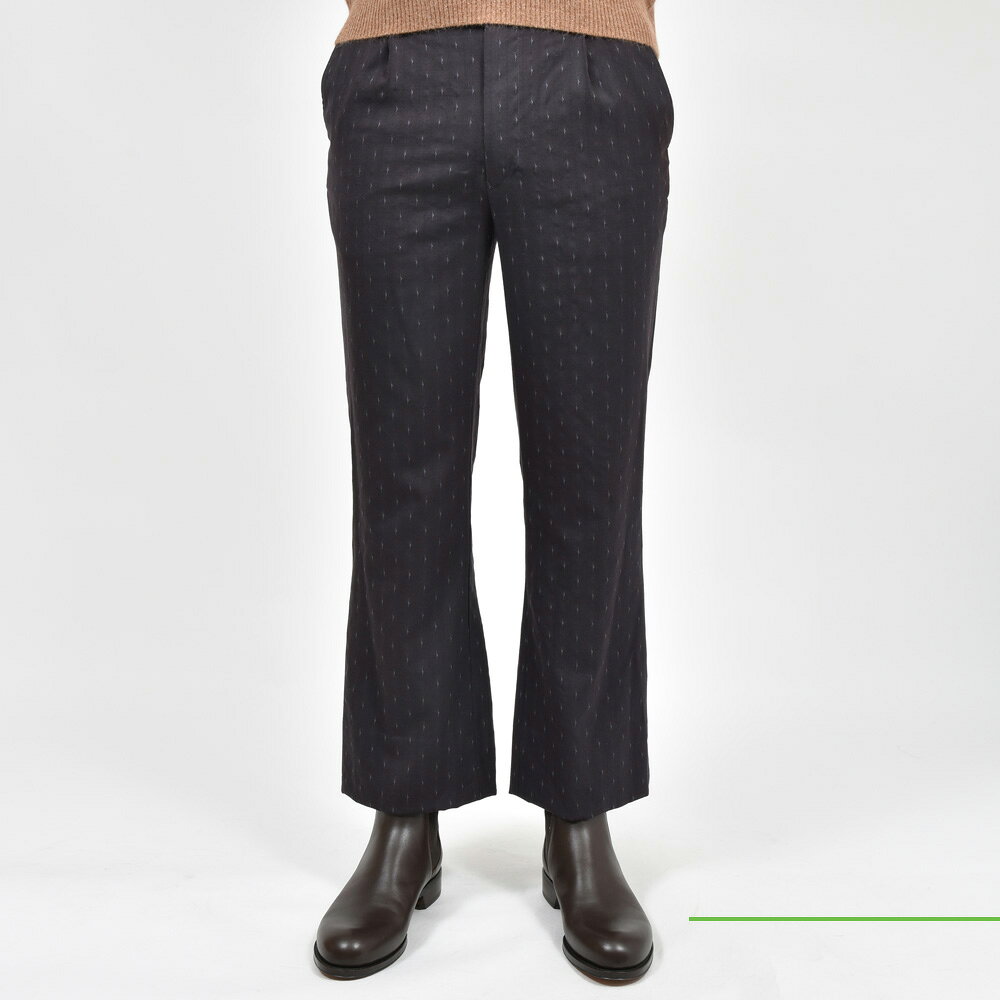 mando（マンド）ガーメントダイウールポリエステルジャガード1Pフレアパンツ 24398-002 13042401037