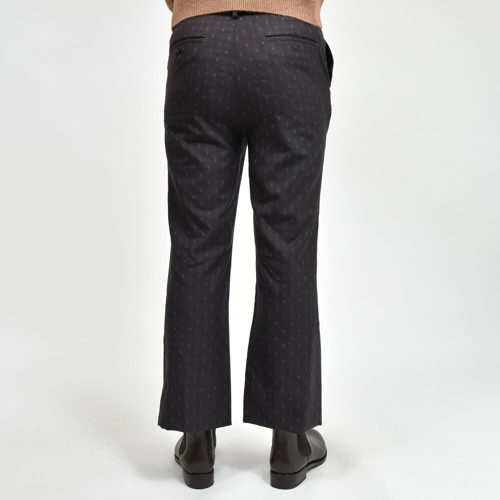 mando（マンド）ガーメントダイウールポリエステルジャガード1Pフレアパンツ 24398-002 13042401037