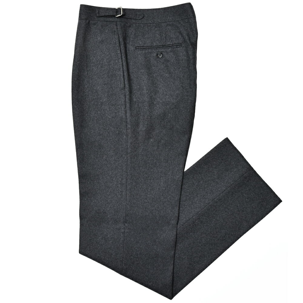 garoh（ガロウ）pants03 ウールフランネル1プリーツサイドアジャスターテーパードパンツ 13042800217