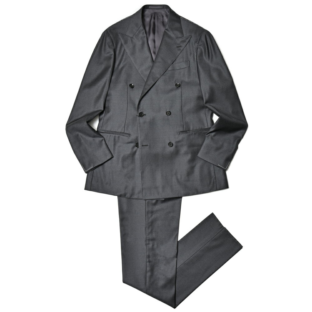 guji(グジ)SUPER130'sウール6B1プリーツダブルスーツ (MADE BY RING JACKET / LoroPianaファブリック使用)【オールシーズン】GUJ-03E/GUP-02 17142210028