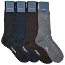 BRESCIANI(ブレッシアーニ)ウールコットンナイロンプレーティングリブドレスソックス MC138JQ0000 18042203146