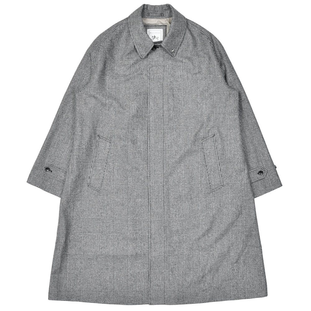 Whiteley&Green（ホワイトリー アンド グリーン）HUDDERSFIELD ウールフランネルグレンチェックバルカラーコート 14152003059