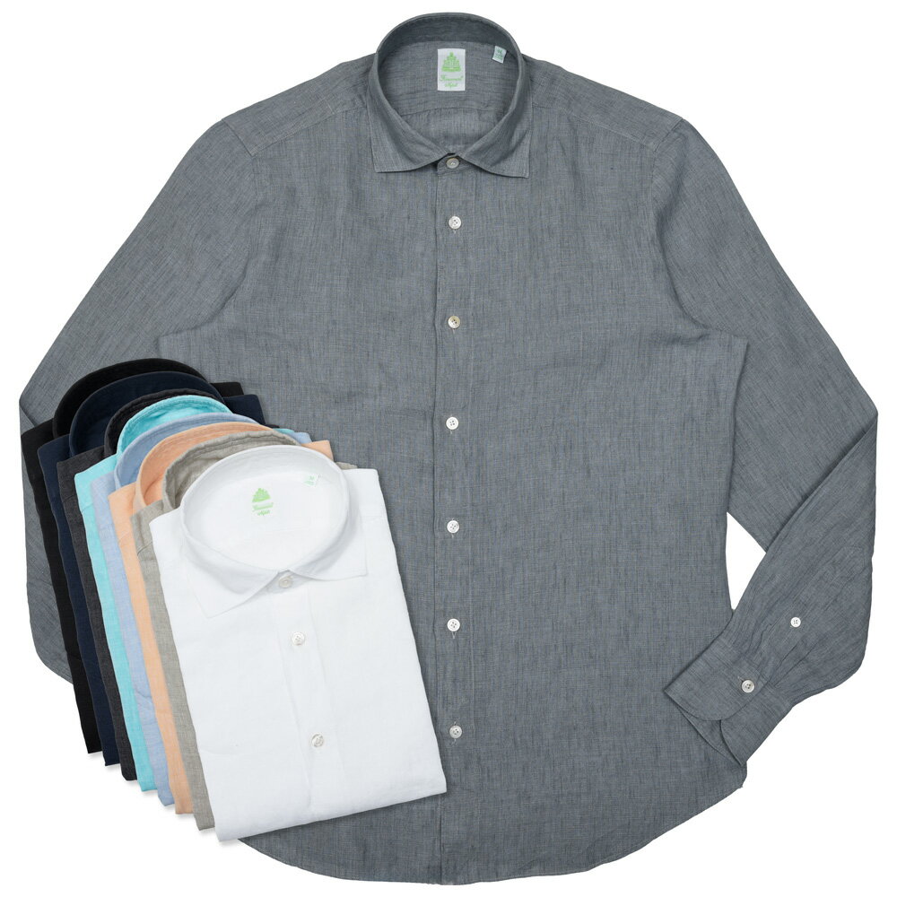 Finamore（フィナモレ）LUIGIルイジ/BALIバーリ リネンワイドカラーシャツ 11061000039