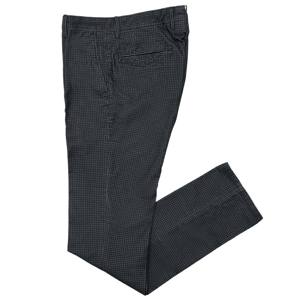 Rakuten - INCOTEX SLACKS（インコテックス スラックス）SLIM FIT ガーメントダイコットンストレッチネルハウンドトゥースプリントテーパードパンツ 18S100-40593/21507 13052001052