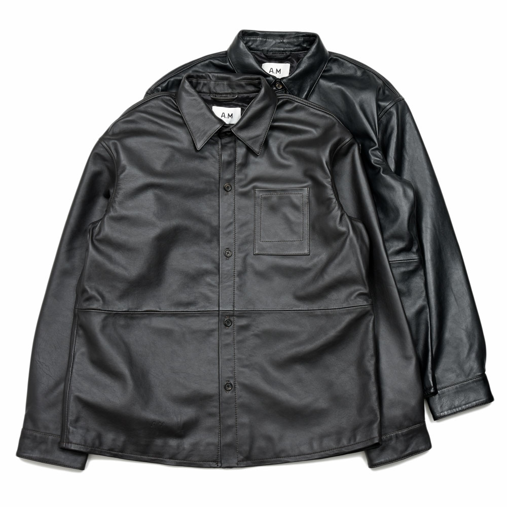 Rakuten - A.M LONDON（エーエム ロンドン）ナッパレザーオーバーシャツ 14261401172