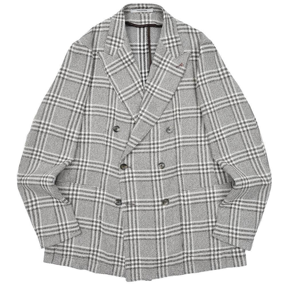 TAGLIATORE（タリアトーレ）LIGHTライト コットンミックスライトツィードオーバーチェック6Bダブルジャケット 720013 17061002054
