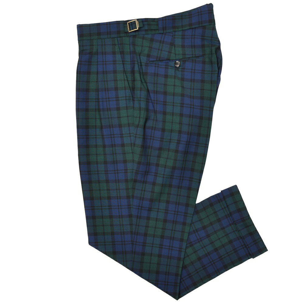 【イタリア製タータンチェックパンツ】Scotland Noble生地グリーン46 楽天市場】タータンチェック パンツ（カラーグリーン）（メンズ