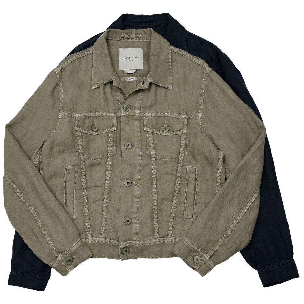 Rakuten - JACOB COHEN（ヤコブコーエン）Resort Collection リネントラッカージャケット 226-51830 57065000052