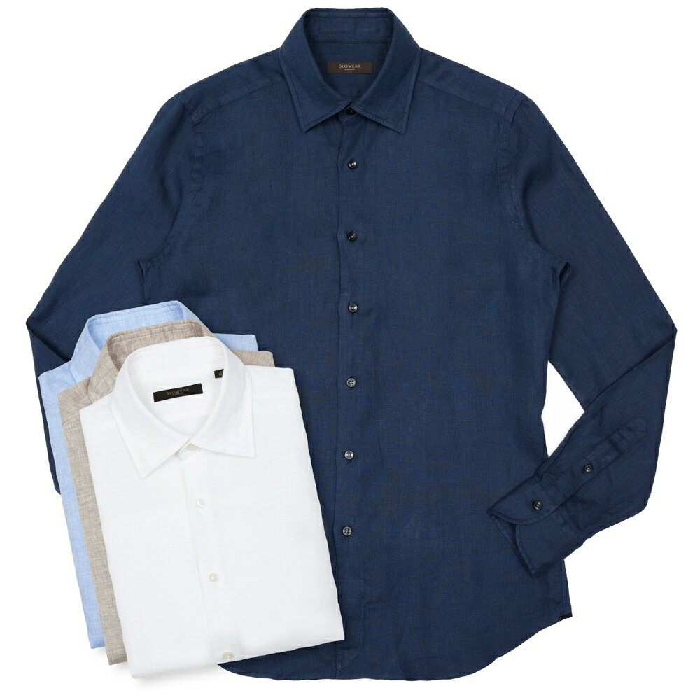 Rakuten - GLANSHIRT（グランシャツ）リネンソリッドセミワイドカラーシャツ 476-51402(M) 11065302052 PS3