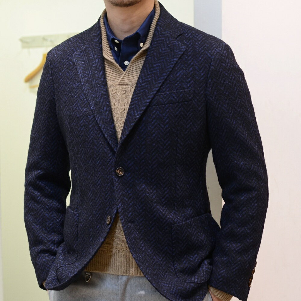 イレブンティ eleventy 中綿ダブルジャケット　ネイビー　XSサイズ 中古・古着通販】eleventy (イレブンティ) 中綿ダブルジャケット