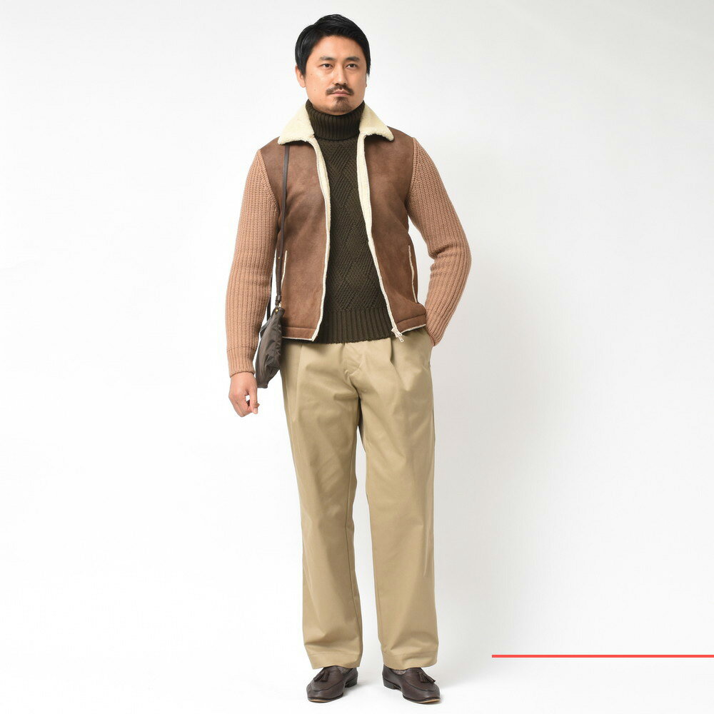 超美品】GRAN SASSO グランサッソ フェイクムートン ローゲージニット