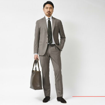 De Petrillo(デ ペトリロ)LoroPianaストレッチウールトロピカルソリッド3B1プリーツスーツ NAPOLI/NAPOLI/ZC TS20081U 17101000082