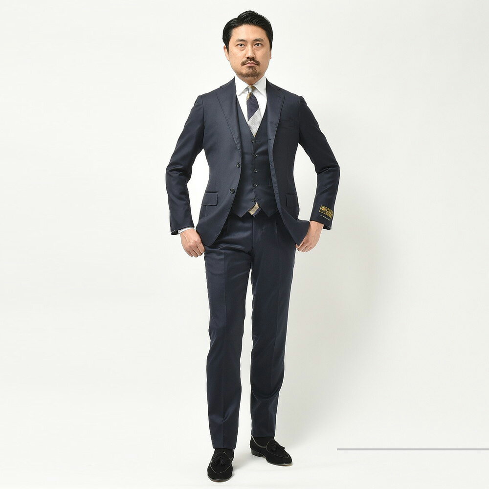 guji(グジ)SUPER130'sウールギャバジンソリッド3B1プリーツ guji(グジ)SUPER130'sウールギャバジンソリッド3B1プリーツ
