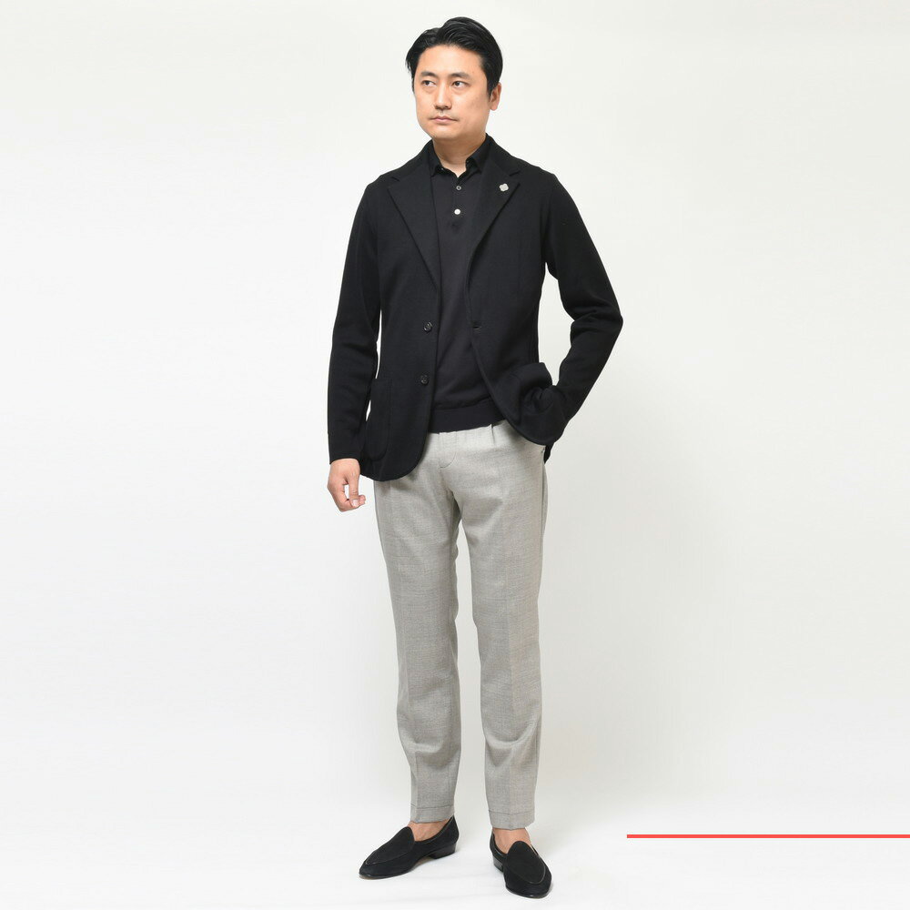 SALE】LARDINI（ラルディーニ）コットンミラノリブソリッドニット