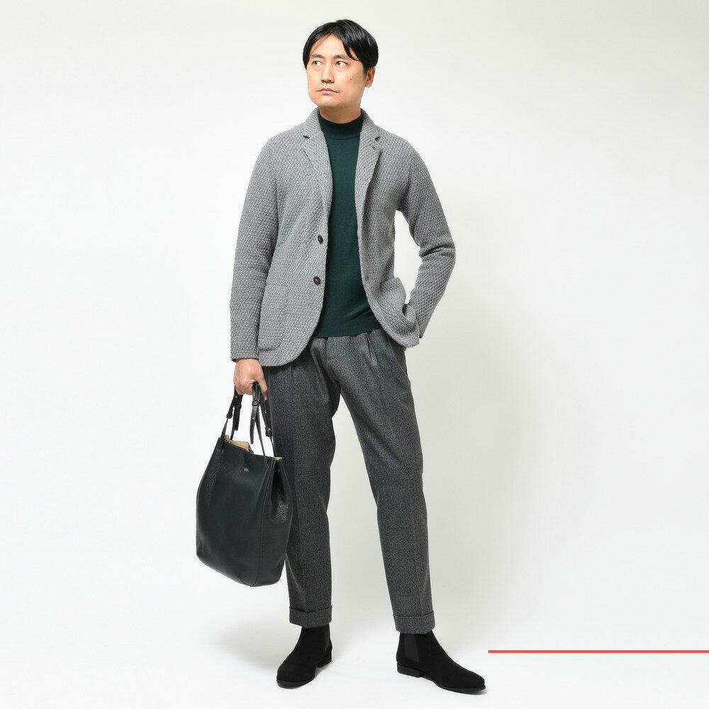 LARDINI(ラルディーニ)カシミアバスケットニットジャケット LARDINI(ラルディーニ)カシミアバスケットニットジャケット