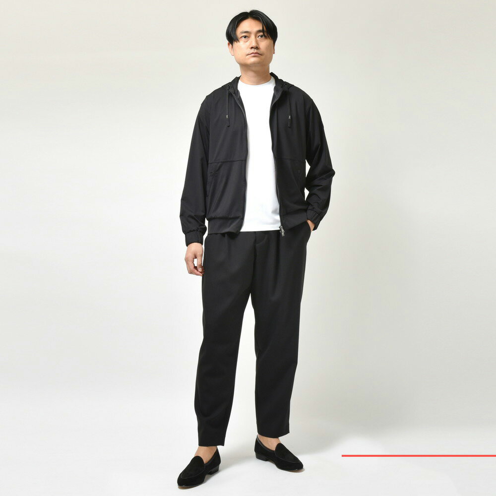 HERNO（ヘルノ）ストレッチナイロンジャージジップフーディー