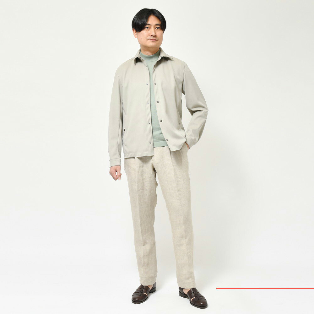 HERNO ヘルノ ☆総シルク 総柄 シャツ ジャケット 48 イタリア製