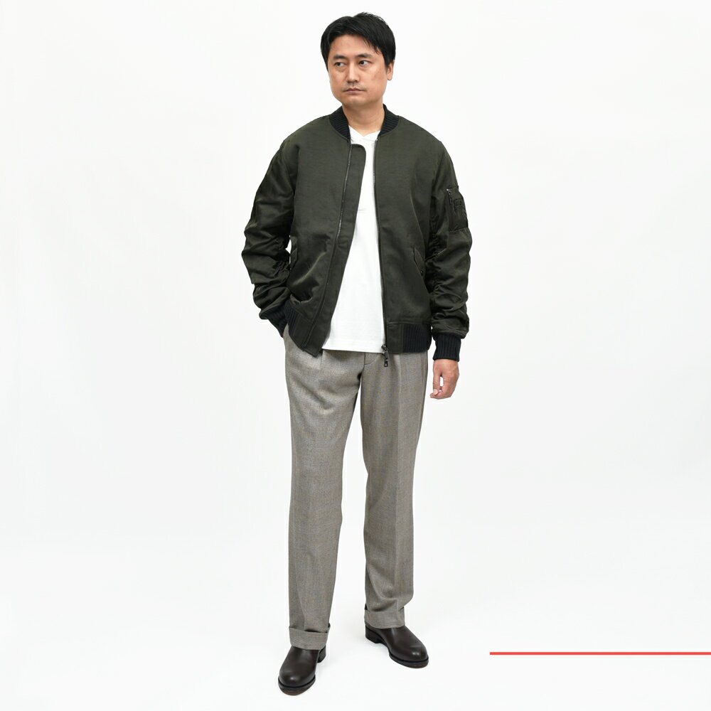 GIORGIO BRATO（ジョルジオ ブラート）ガーメントダイナイロンパデッドボマーブルゾン 236-41702 14056001052