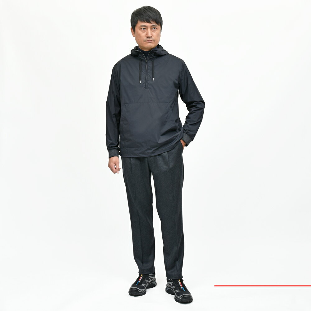 ✨美品✨HERNO ヘルノ 七分丈 ナイロンジャケット ジップアップ ブラック HERNO(ヘルノ)RESORTリゾート ストレッチナイロンハーフジップ