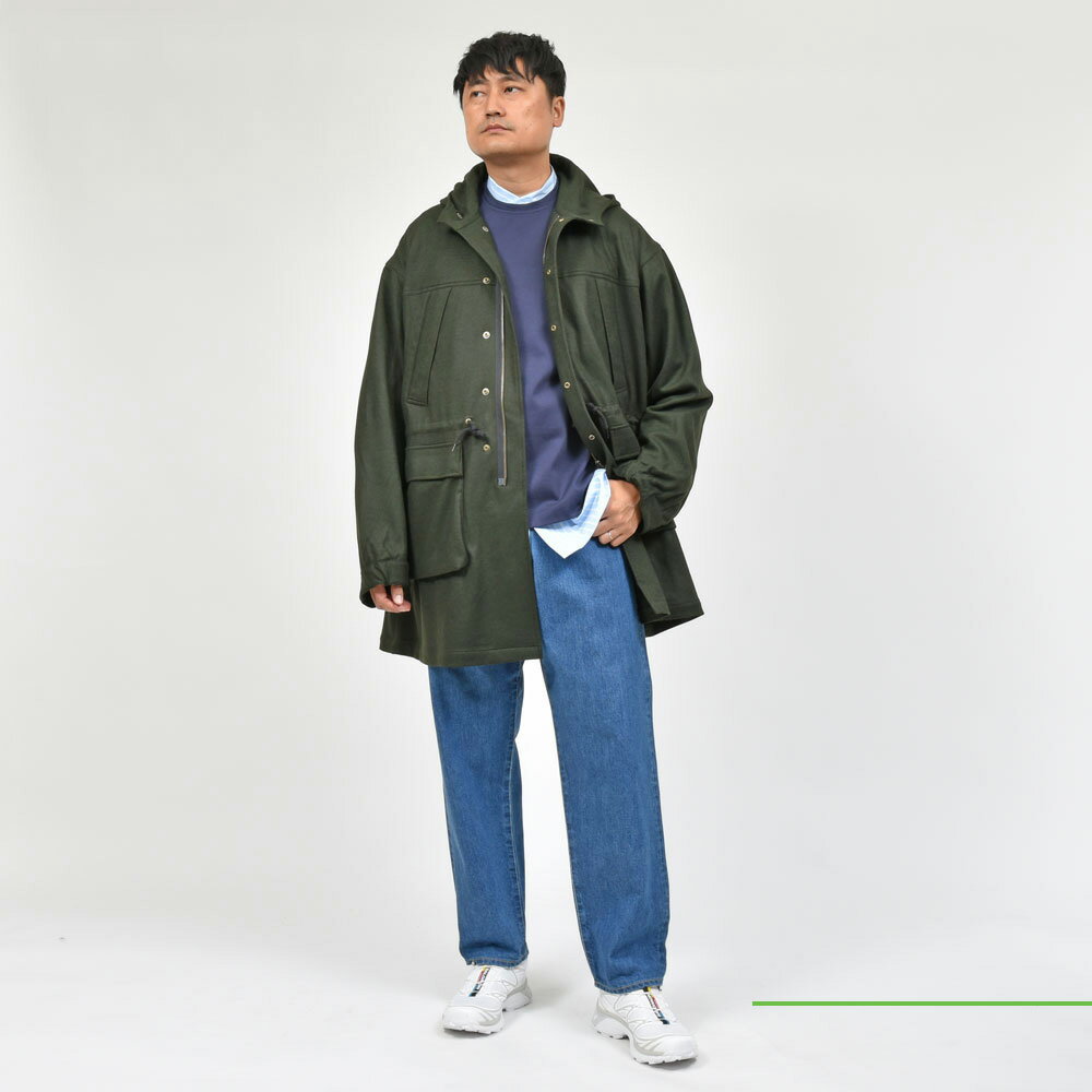 moncao(モンサオ)ウールジャージモッズパーカ M021350 moncao(モンサオ)ウールジャージモッズパーカ M021350