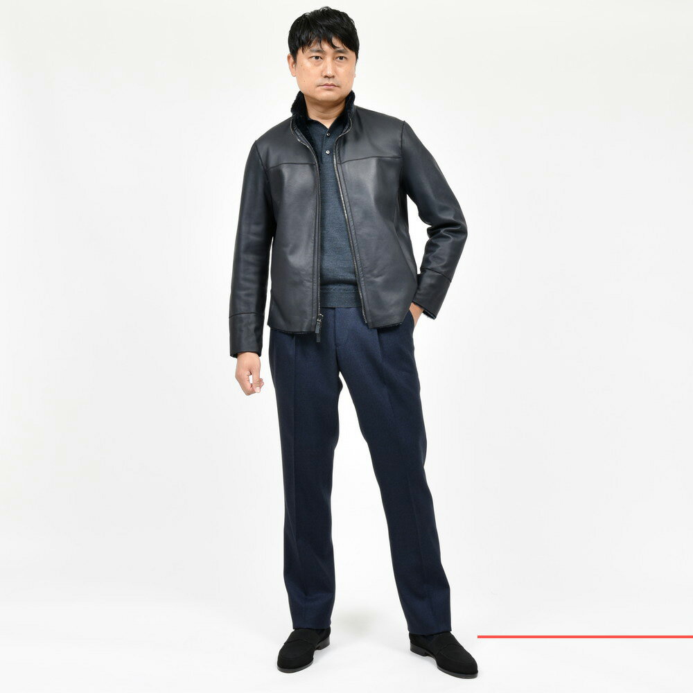ALTACRUNA(アルタクルーナ)ムートンレザースタンドカラー ALTACRUNA(アルタクルーナ)ムートンレザースタンドカラー