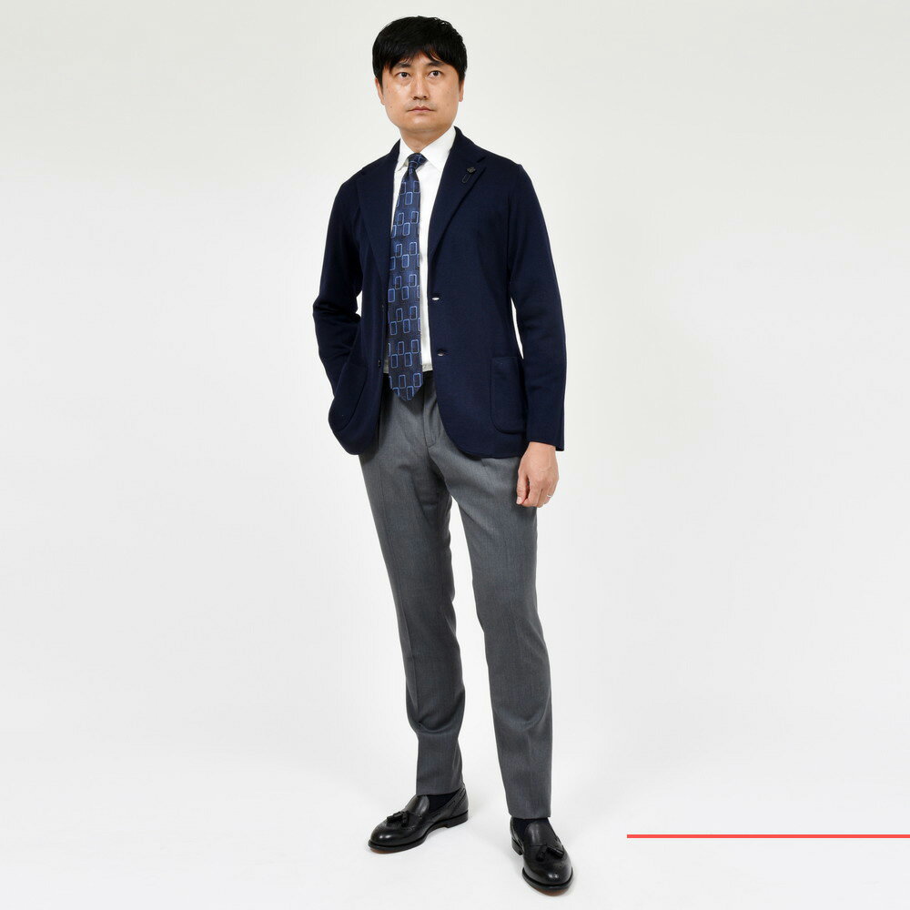 LARDINI(ラルディーニ)ウールミラノリブニットジャケット LARDINI(ラルディーニ)ウールミラノリブニットジャケット