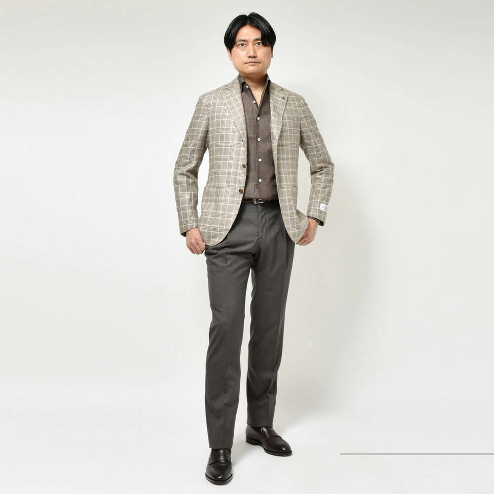 Belvest(ベルベスト)シルクライトツィードオーバーチェック3B Belvest(ベルベスト)シルクライトツィードオーバーチェック3B