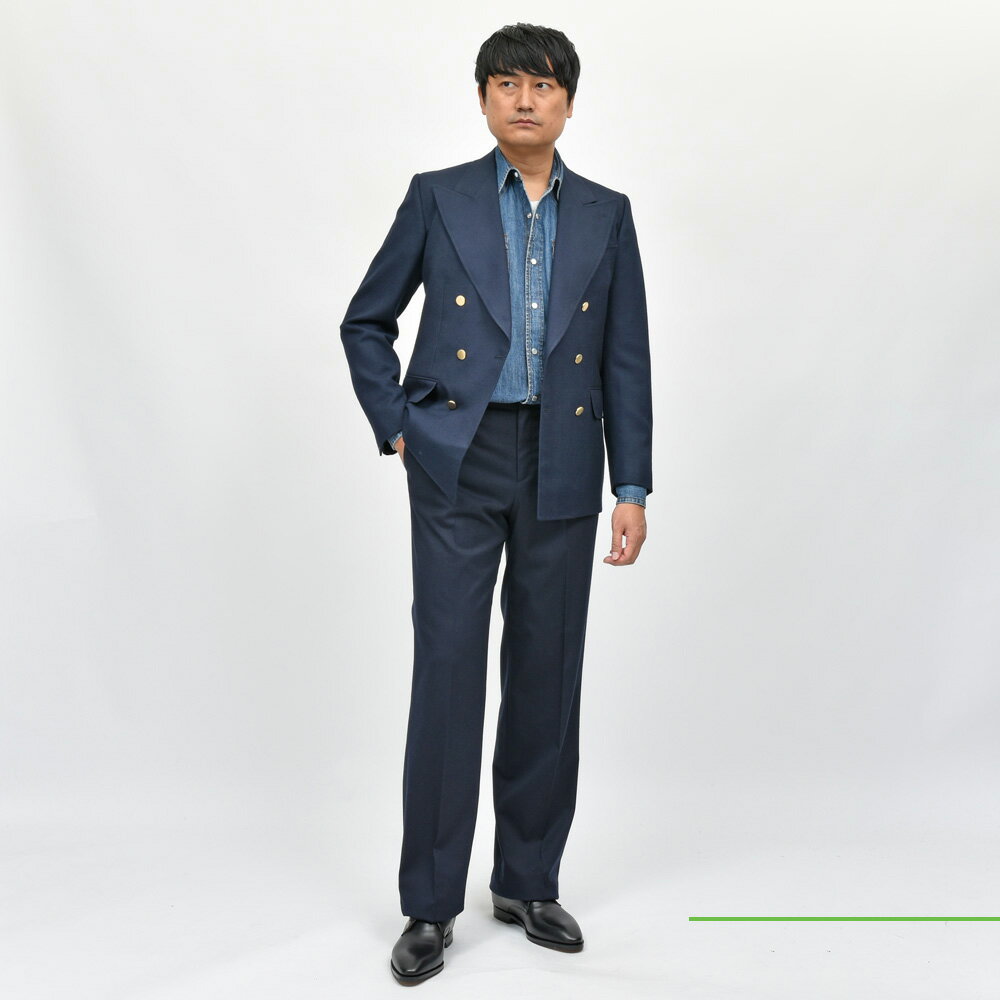 HUSBANDS(ハズバンズ)ウールツイル6Bダブルブレザー VEDB WOBL HUSBANDS(ハズバンズ)ウールツイル6Bダブルブレザー VEDB WOBL