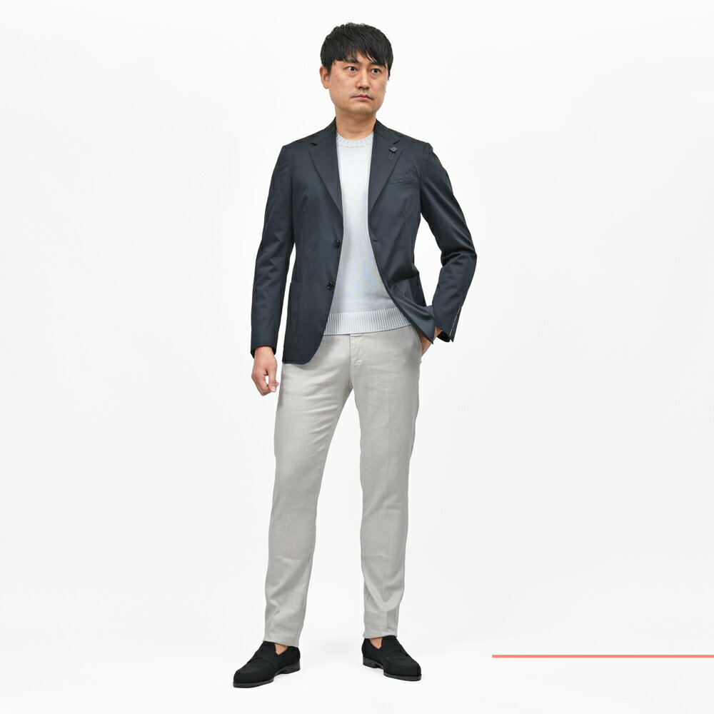 LARDINI(ラルディーニ)ROMAローマ ストレッチコットンサテン2B LARDINI(ラルディーニ)ROMAローマ ストレッチコットンサテン2B