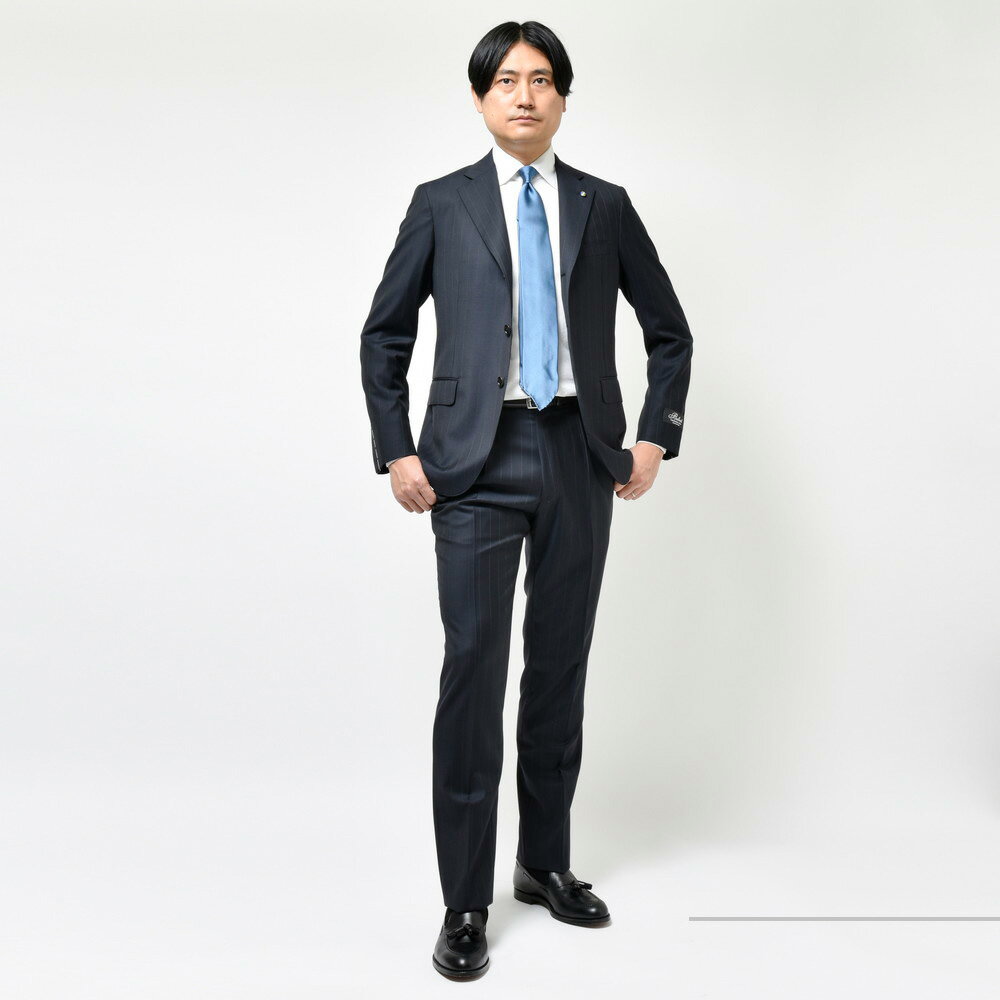 Belvest(ベルベスト)SUPER150'sウールピンストライプ3B1 Belvest(ベルベスト)SUPER150'sウールピンストライプ3B1