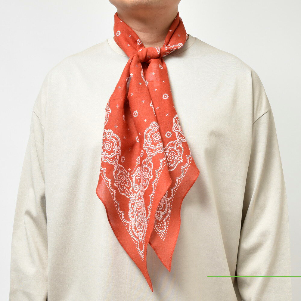 THROW（スロー）GEMMA コットンシルクバンダナパターンタイスカーフ TH241-S06P 18341400174 2