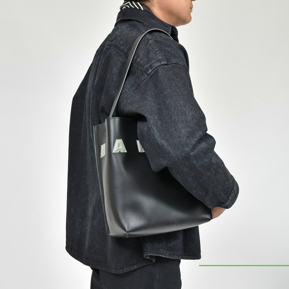 MARNI（マルニ）Museo スムースカーフレザーホーボーバッグ SHMP0111U0 P6483 18442400138