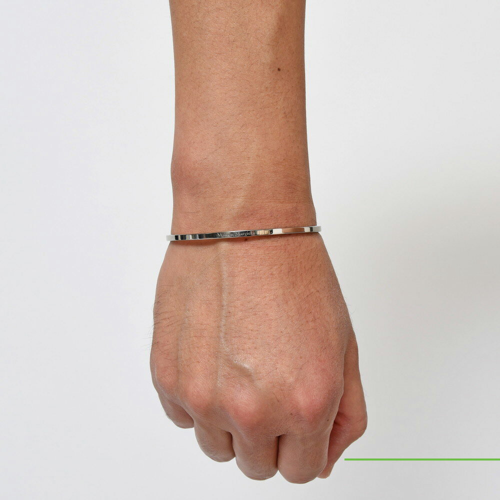 Maison Margiela（メゾン マルジェラ）スターリングシルバーロゴバングル SM1UY0064 SV0158 19441400144