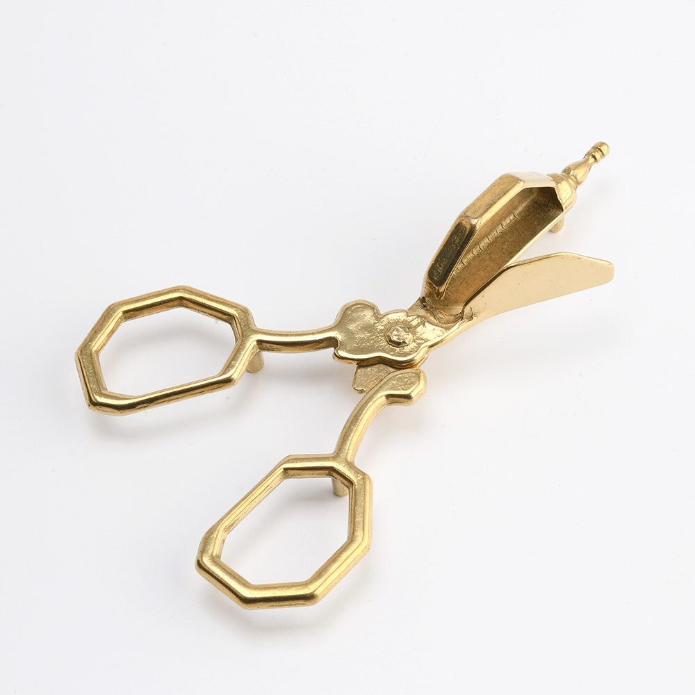 高級タイプ スナッファー ローソク キャンドル 火消し Candle Snuffer イタリア製真鍮製品 (ローソク火消し 角ハサミタイプ 金色)(FLI426-PB)【RCP】【asu】