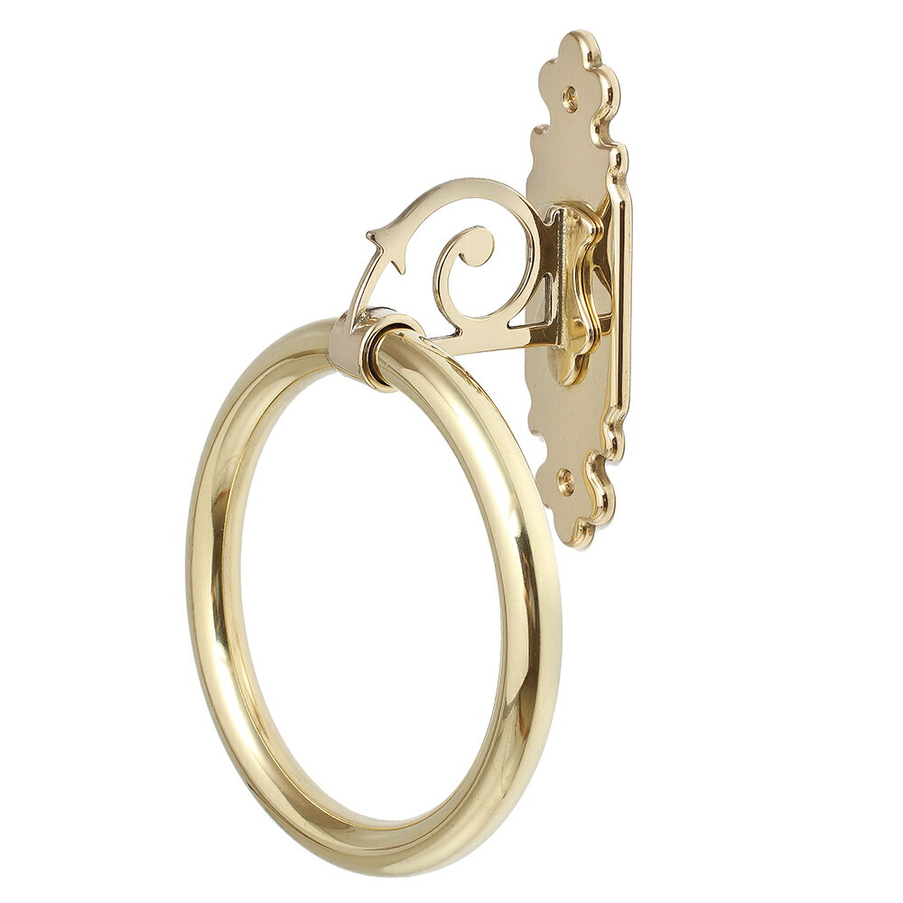 【訳あり 実用上は問題ありません 小キズ へこみ】石膏ボード取付アンカー付 タオルリングRN-S-PB真鍮 ..